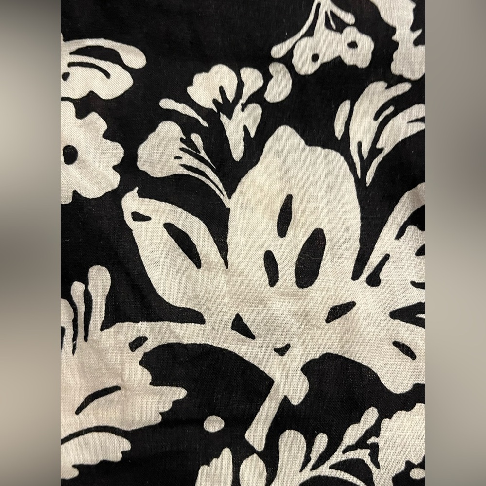 Christian Siriano floral print linen blend top NWOT - Picture 4 of 5